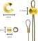 The Beadsmith Basic Elements Crimp Tubes & Stardust Crimp Covers Designed to Secure The Ends of Jewelry Stringing Cables & Wires, Gold Color